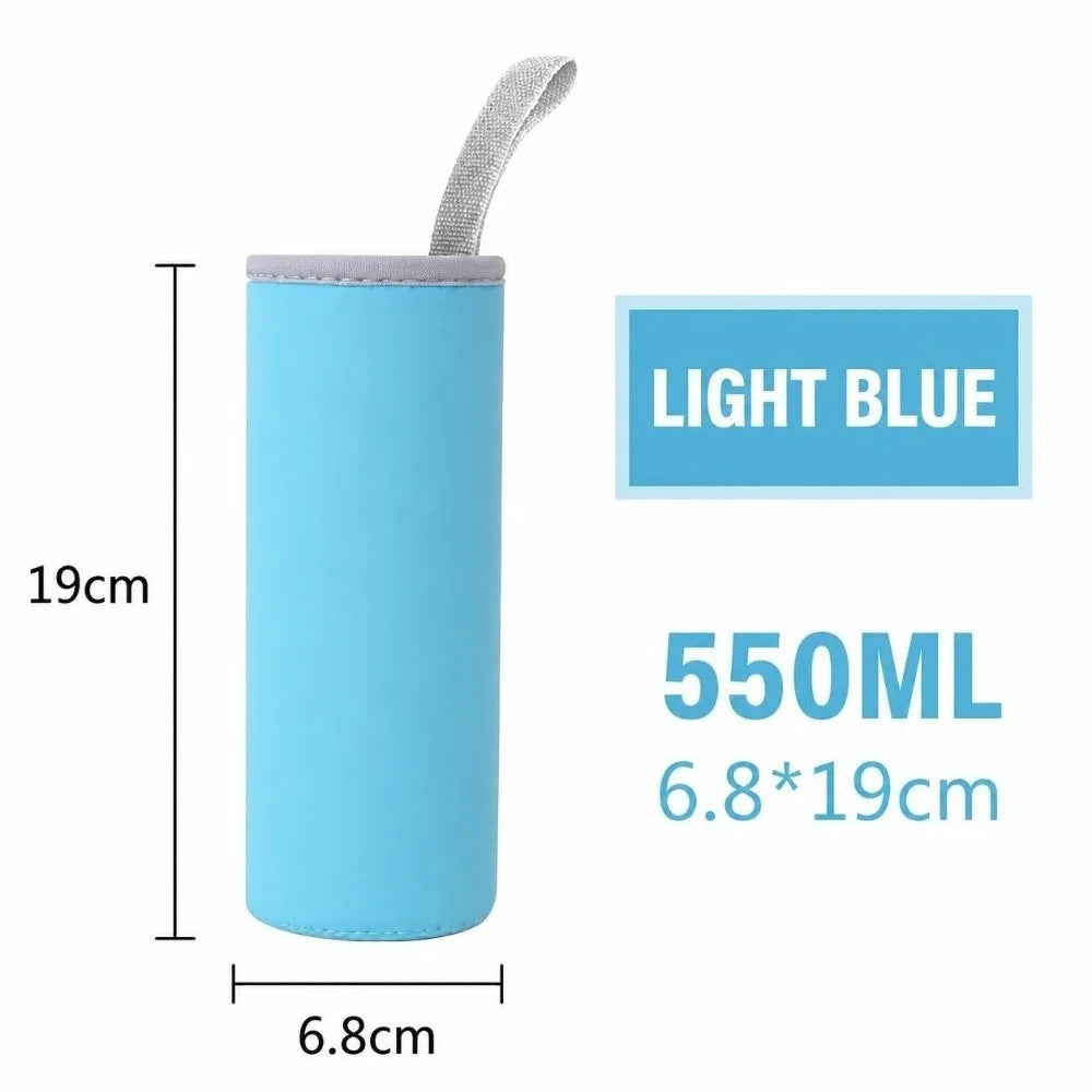 Neoprene Water Bottle Sleeve with Handle – 420/550ml Bottle Sleeve Richie's Light Blue 550ml