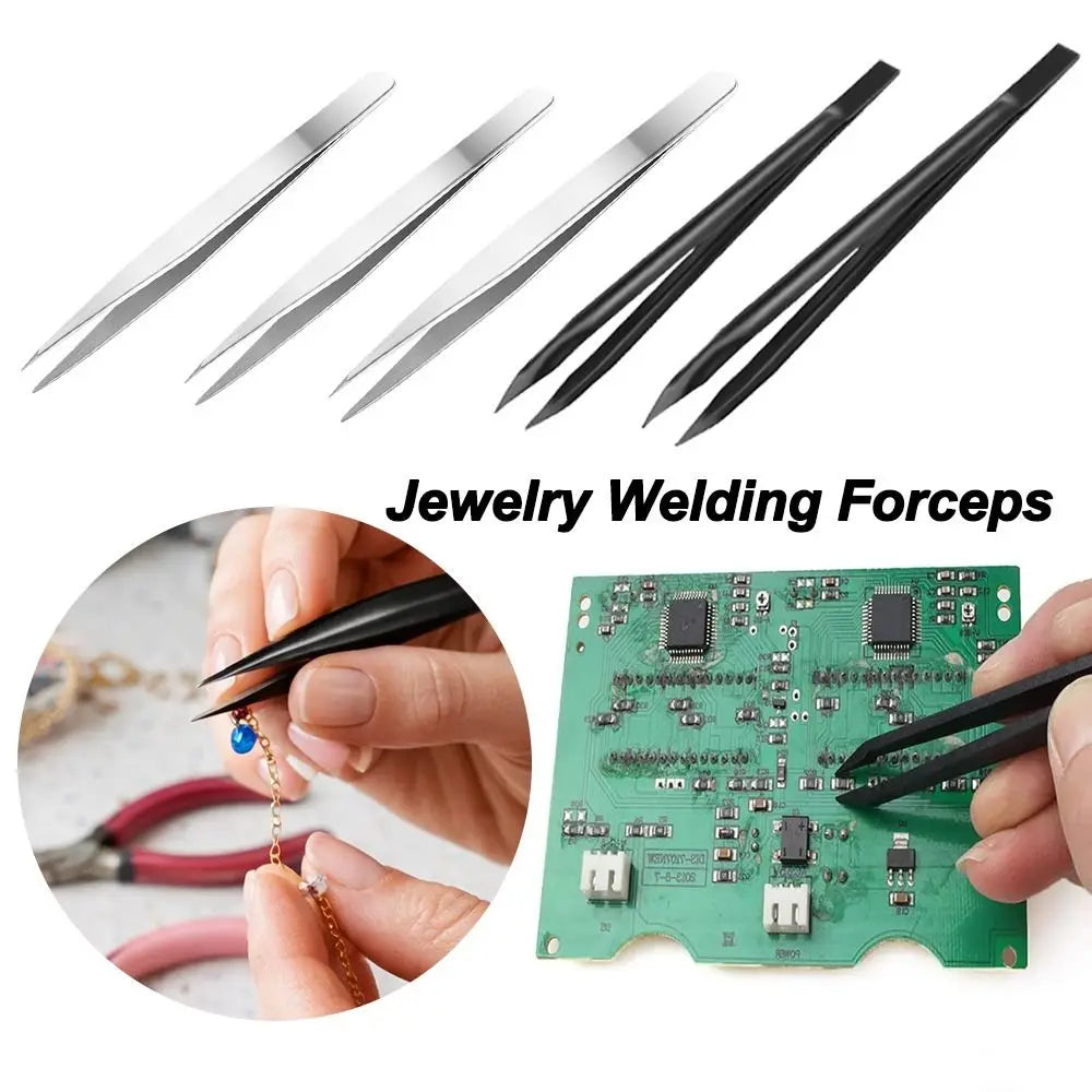 Heat Resistant Stainless Steel Welding Tweezers | Soldering Tool Welding Tweezers Richie's