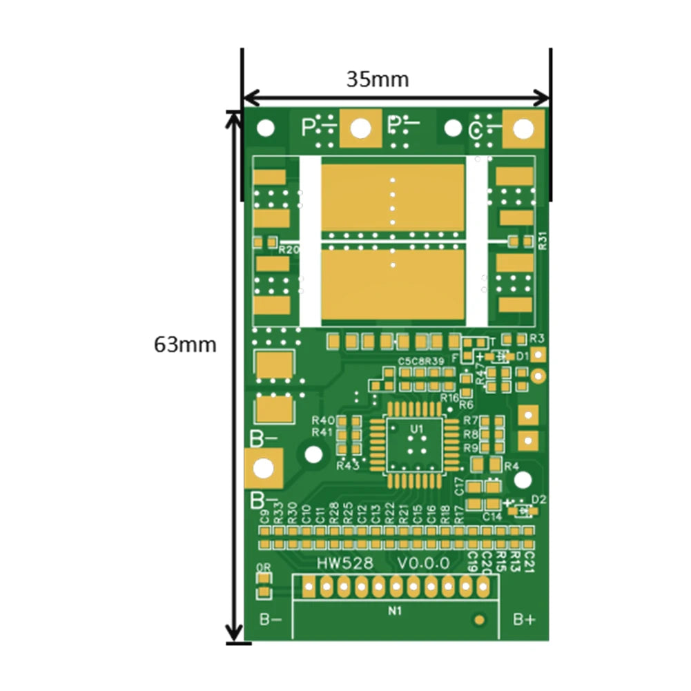 BMS 10S 36V 30A Battery Protection Board with Balancing PCB Battery Protection Board Richie's