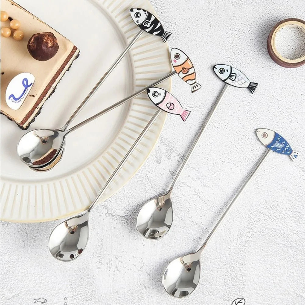 Cartoon Cat Coffee Spoon – Japanese Korean 304 Stainless Steel Decorative Spoon Richie's