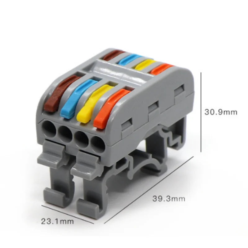 2/3/4/5 Pin Push-In Lever Wire Connector Terminal Block CE Wire Connector Terminal Richie's 224D 1pcs