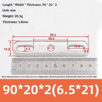 304 Stainless Steel Double Hole Flat Gasket Straight Plate Metal Flat Gasket Richie's 90x20x2cm A