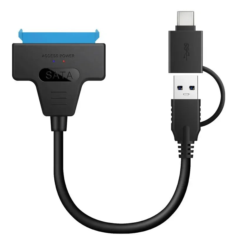 2-in-1 SATA to USB 3.0 & Type-C Adapter Cable – 6 Gbps HDD SSD SATA USB Adapter Cable Richie's