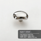 Zinc Alloy Cabinet Handles & Drawer Knobs – Gold/Silver Cabinet Hardware Richie's type 1 silver