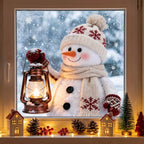 Knitted Texture Static Window Clings – Christmas Decor Decals Window Clings Richie's