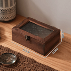 Retro Wooden Flip Cover Desktop Jewelry & Storage Box Wooden Storage Box Richie's S
