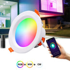 RGB LED Ceiling Downlight 10W Smart Dimmable Lamp AC90-260V LED Ceiling Downlight Richie's White no AC85-265V|10W