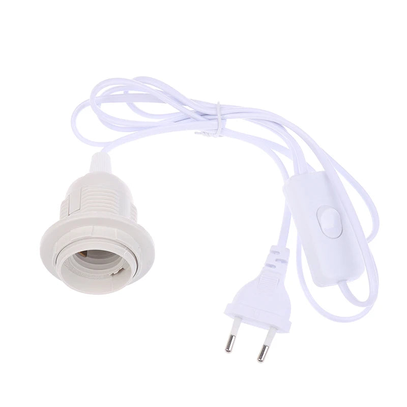 E27 Hanging Pendant Lamp Base 220V EU Plug 180cm Cord Pendant Lamp Base Richie's White 220V-240V EU Plug