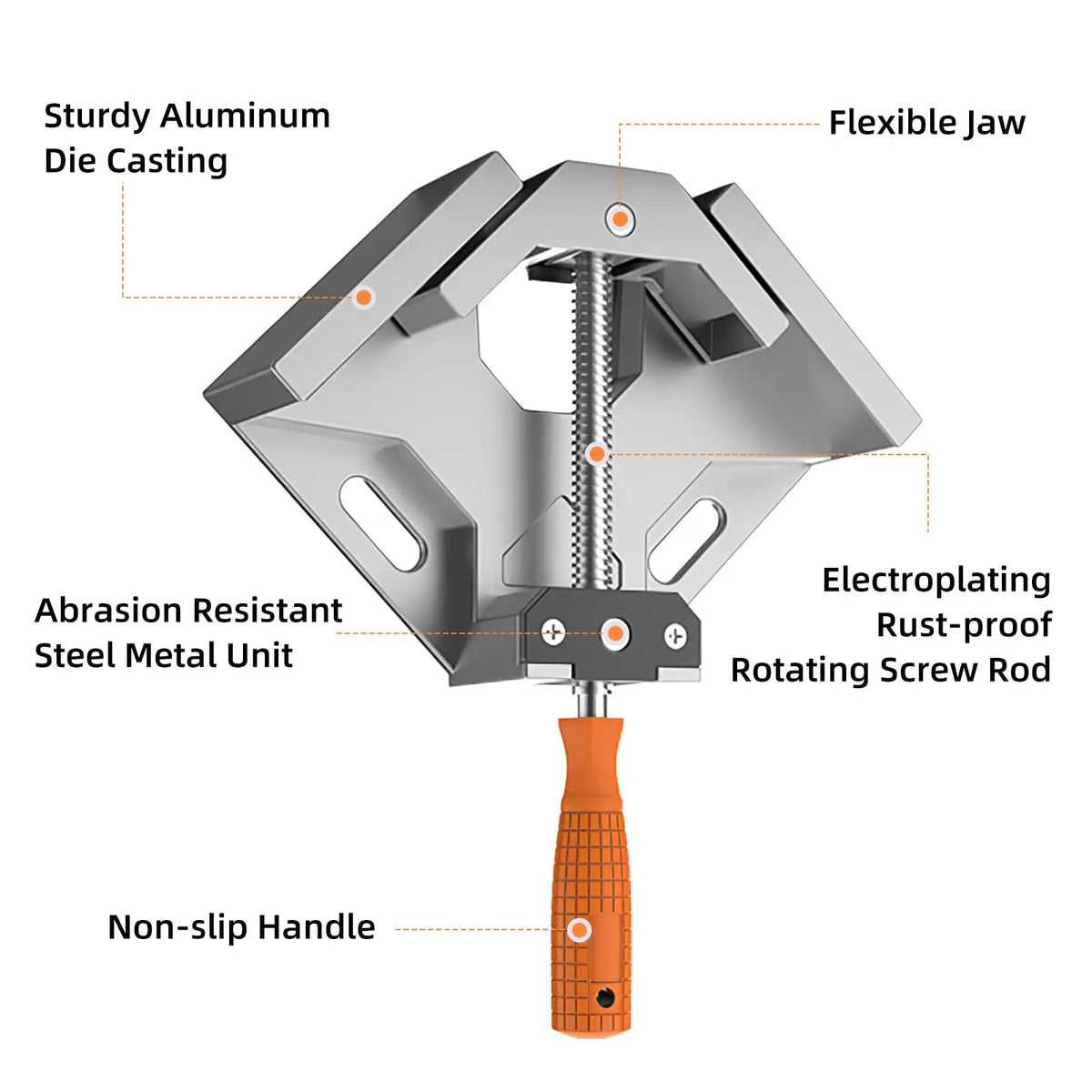 90° Corner Clamp 2pcs – Aluminum Alloy Swing Jaw Woodworking Woodworking Corner Clamp Richie's