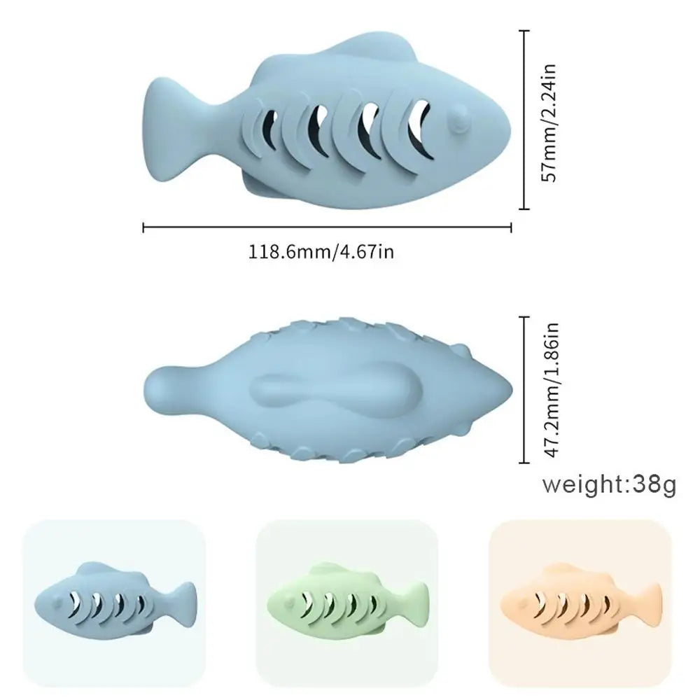 Interactive Cat Treat Dispenser Toy – Fish-Shaped Silicone Feeder Cat Treat Dispenser Richie's
