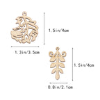50Pcs Hollow Leaf Wooden Cutouts DIY Craft Embellishments Wood Craft Cutouts Richie's