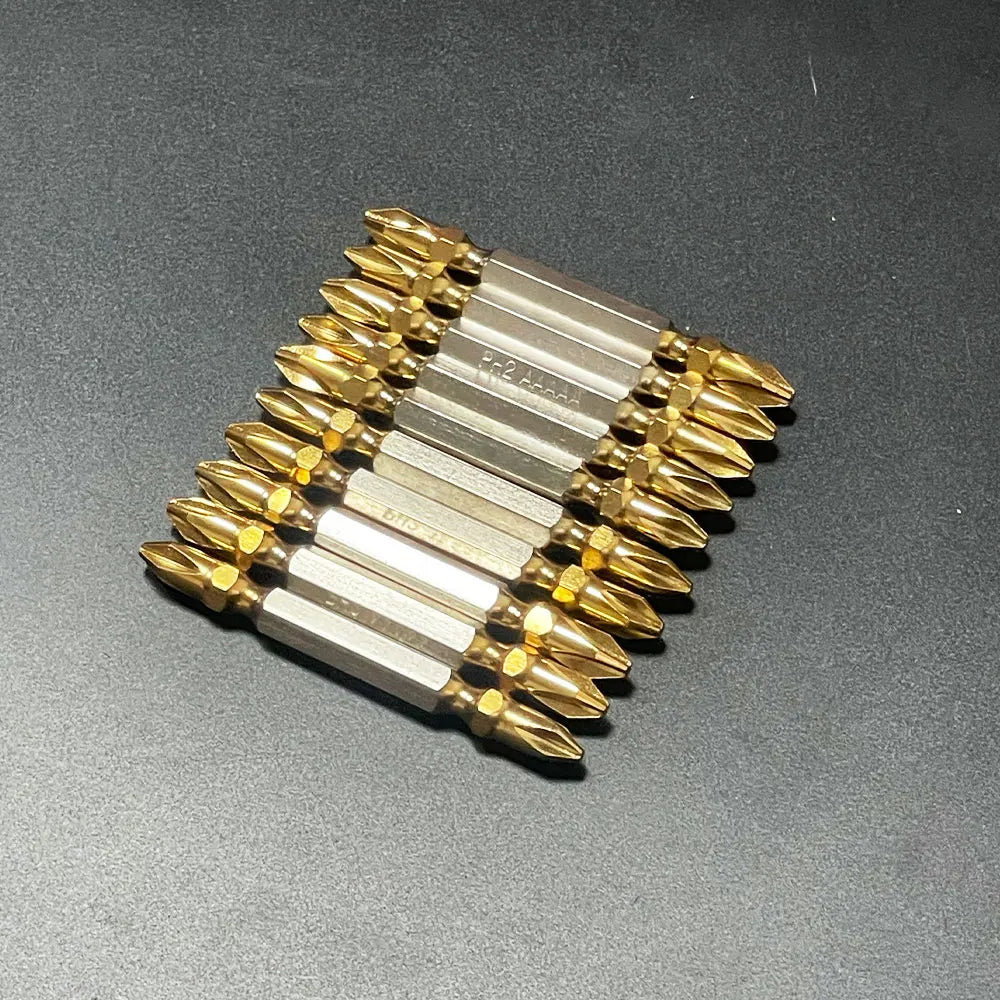 65mm PH2 Magnetic Double-End Screwdriver Bits – Titanium Coated Screwdriver Bits Richie's 10Pcs