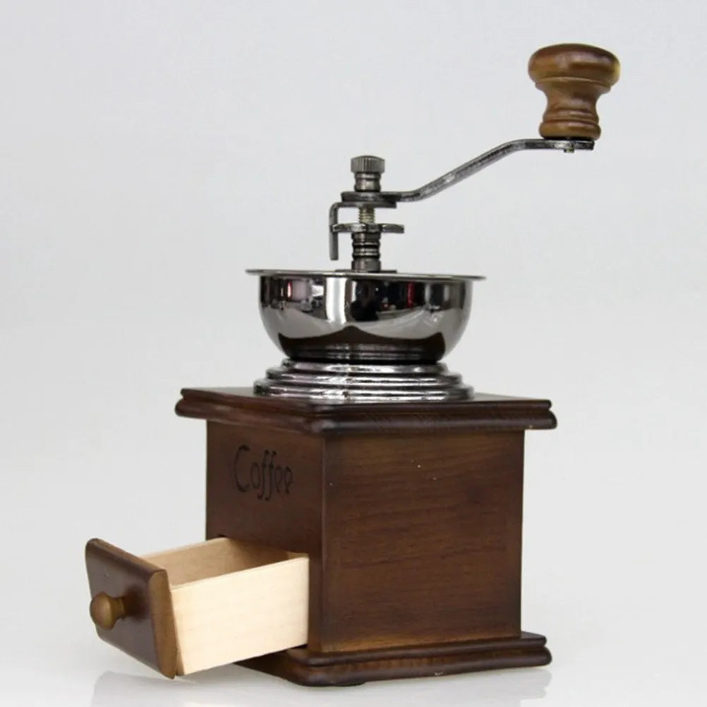 Manual Coffee Grinder – Pine Wood &amp; Ceramic Burr for 1–4 Cups Manual Coffee Grinder Richie's