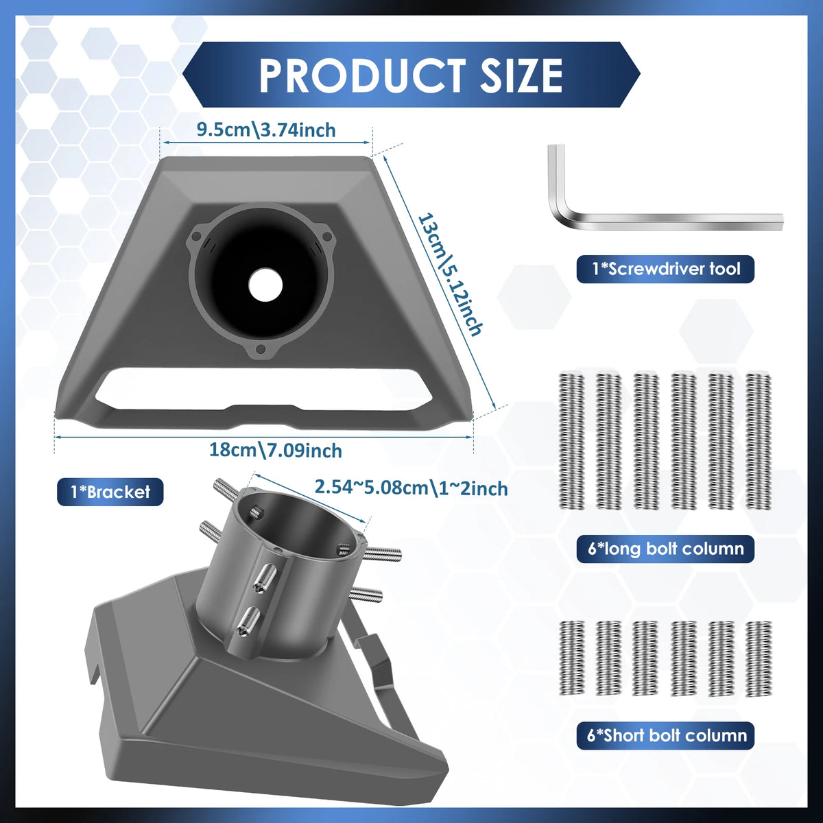 Starlink Gen 3 Pole Mount Adapter Kit | 1–2" Aluminum Satellite Dish Mount Richie's grey For 1 inch diameter