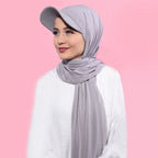 Women's Brim Bandana Turban Cap – Sun Visor Hijab Hat Women's Turban Cap Richie's light gray