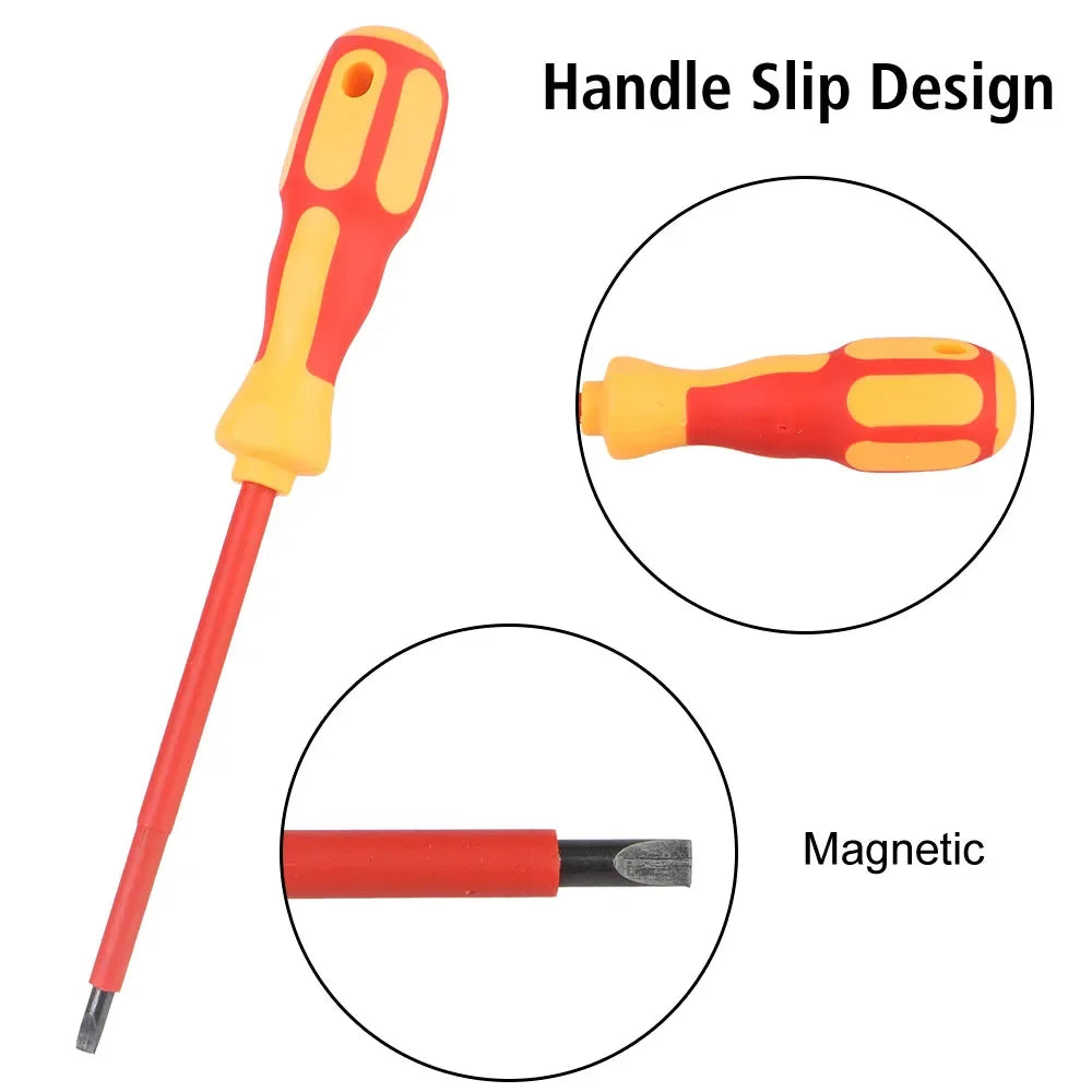 Magnetic Insulated Screwdriver Set – Phillips & Slotted Bits Insulated Screwdriver Set Richie's