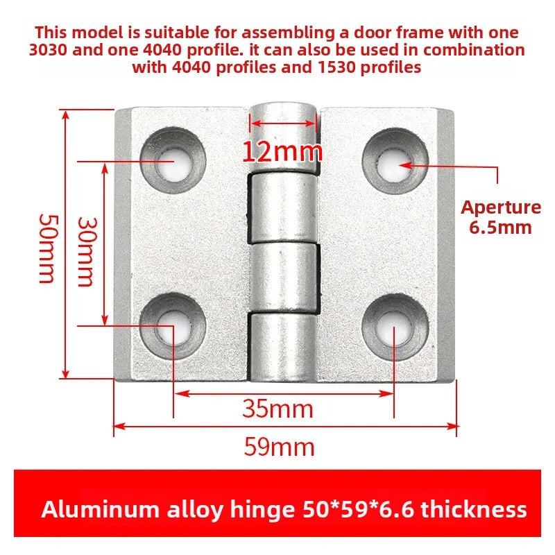 Aluminum Gun Stock Hinges 2020/3030/4040/5050 – Doors & Cabinets Door Cabinet Hinge Richie's 3040 Silver 30x35