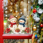 Christmas Snowman Window Cling – Removable Static Decal Window Cling Decal Richie's