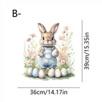 Easter Rabbit Flower Wall Stickers – Removable PVC Decals Wall Stickers Richie's B7