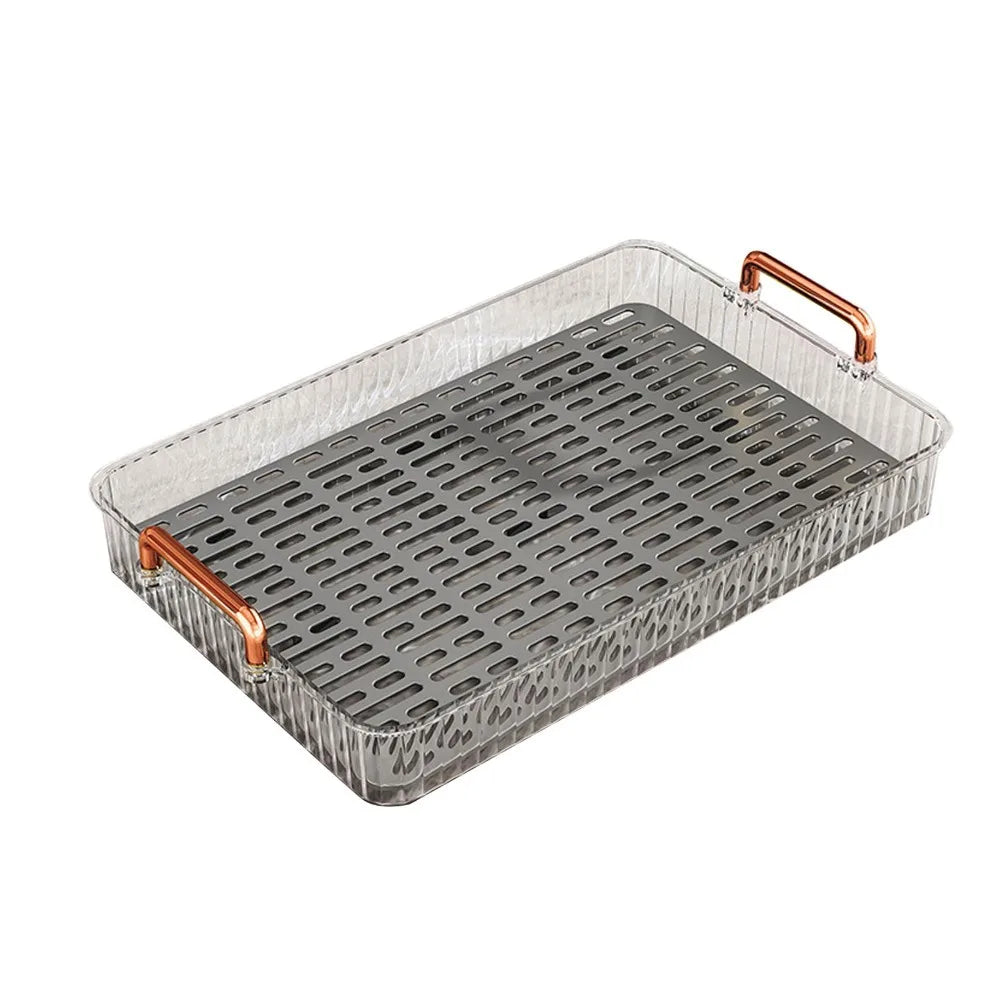 Non-Slip Double Layer Tea Serving Tray with Handles Serving Tray Richie's 1-