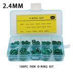 FKM O-Ring Seal Assortment Kit – 6 Sizes Fluorine Rubber O-Ring Seal Kit Richie's BFG100-2.4