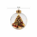 Light-Up Acrylic Christmas Ball Ornament 8CM Santa Claus Christmas Ball Ornament Richie's