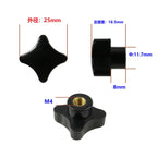 2Pcs Star Knob M4–M12 Brass Insert Black Plastic Thumb Nut Thumb Nut Knob Richie's M4x25OD