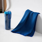 Cooling Sports Towel with Storage Bottle – Quick Dry Mesh Cooling Sports Towel Richie's Dark Blue