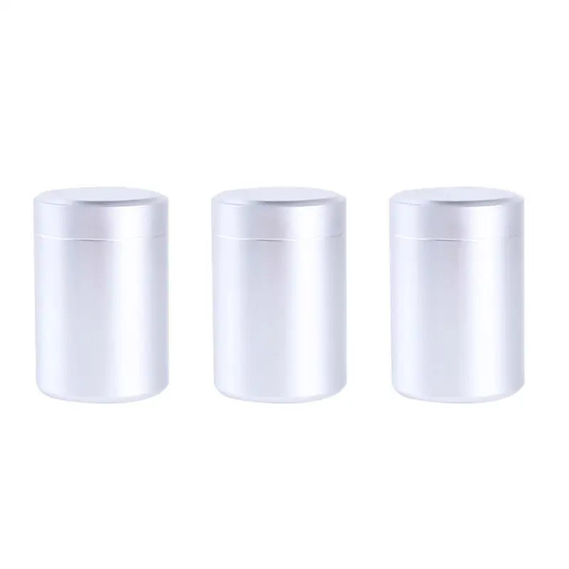 Mini Metal Tea Tin Cans – Portable Travel Storage Containers Tea Storage Tin Richie's 3Pcs Silver