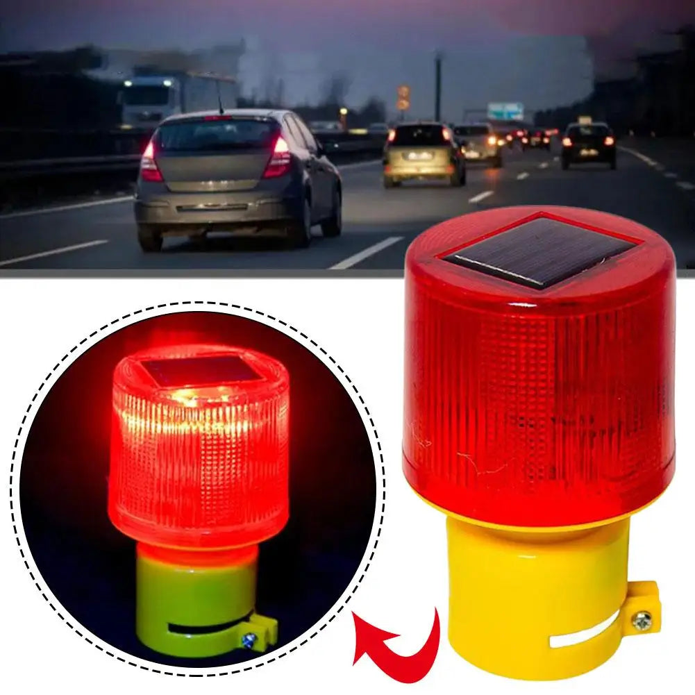 Solar LED Warning Light – Flashing Alarm Lamp, 500m Visibility Solar Warning Light Richie's