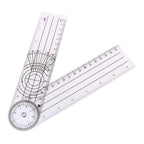 8-Inch PVC Goniometer Multi-Ruler 360° Rotatable Angle Tool Goniometer Ruler Richie's