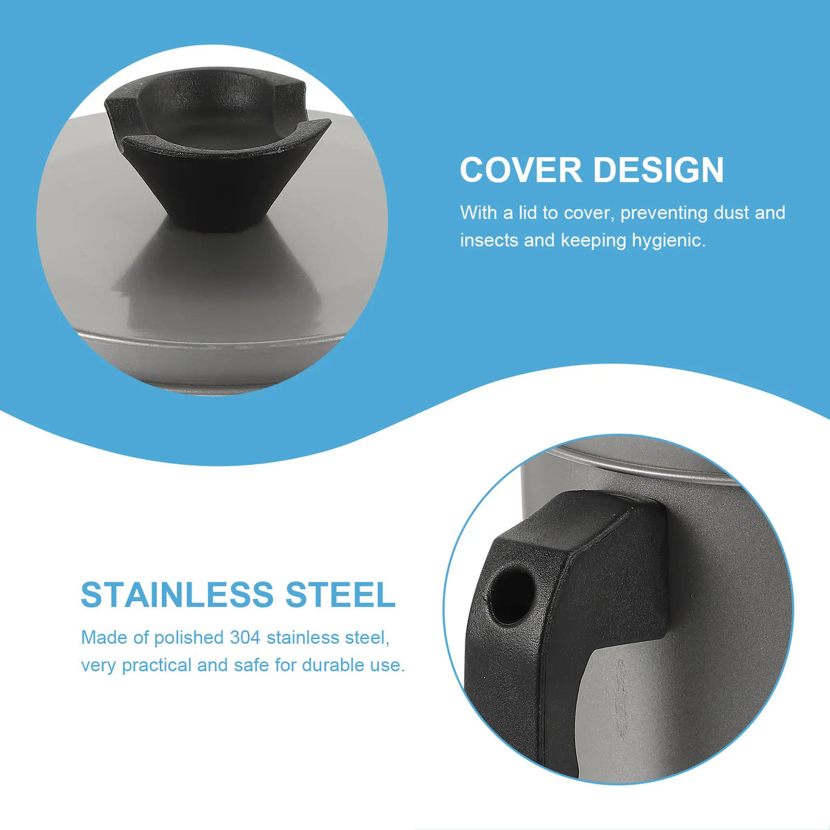 304 Stainless Steel Oil Strainer Pot with Lid & Mesh Filter Oil Strainer Pot Richie's