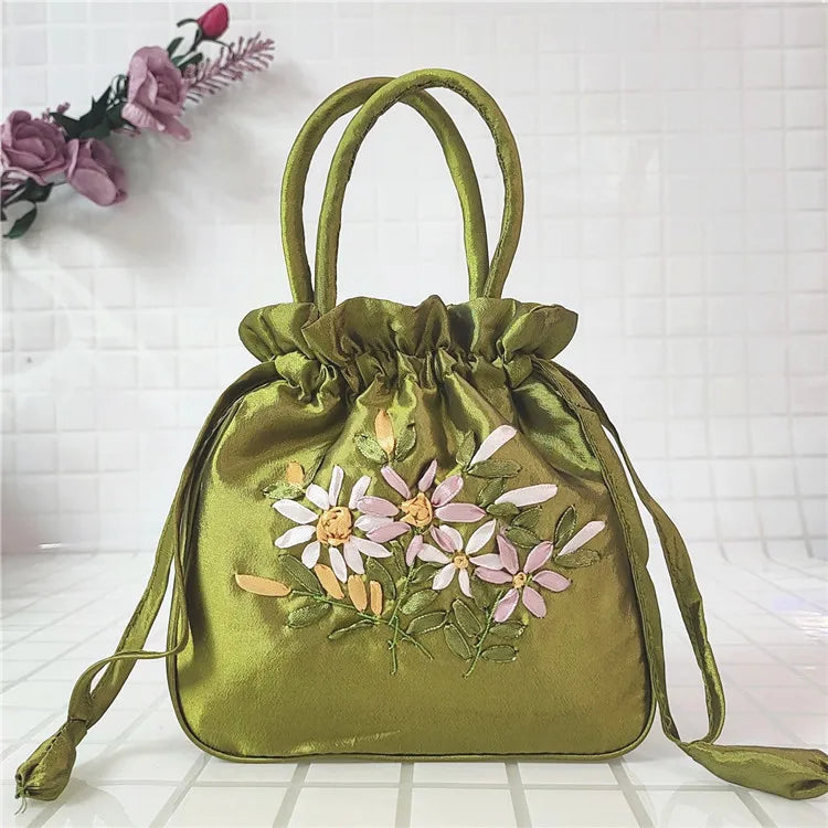 Women Embroidery Flower Cosmetic Bag – Ethnic Mini Purse & Pouch
