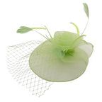 Feather Fascinator Hair Pin Bridal Tiara Wedding Headband Feather Fascinator Richie's green