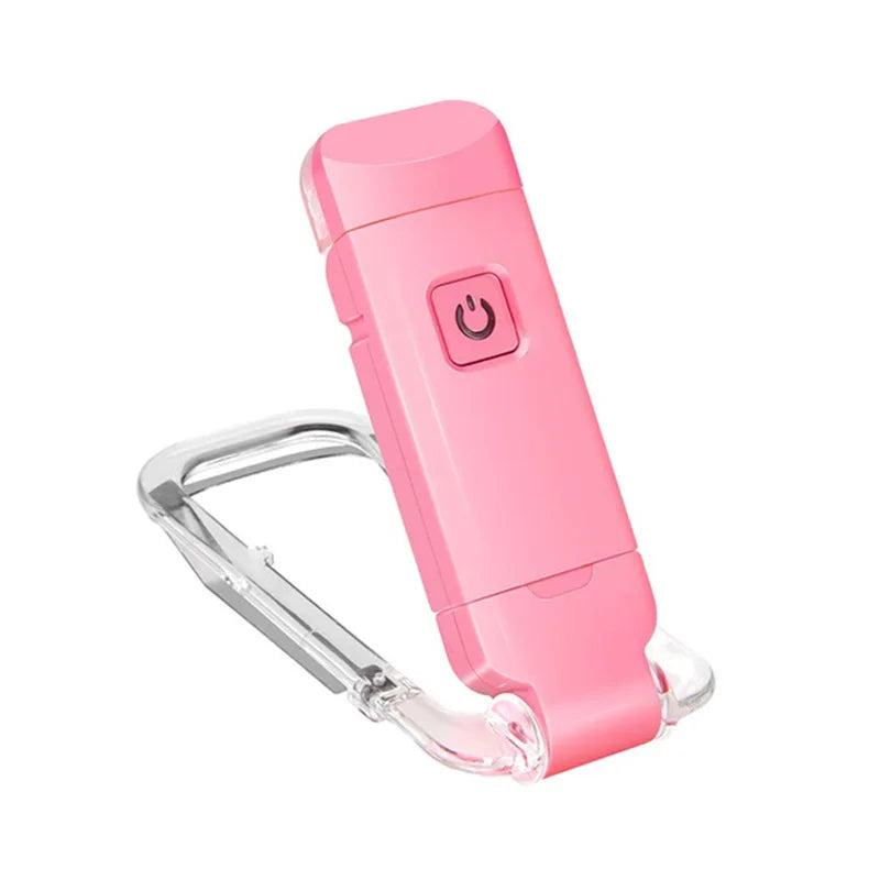 KEBINCPLED LED Clip-On Book Light USB Rechargeable 200mAh LED Book Light Richie's Pink