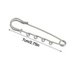 Silver Safety Brooch Pins DIY Charm Connectors Scarf Buckle Brooch Pin Richie's 7CM-With 4Rings