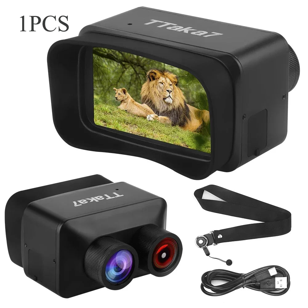Night Vision Binoculars 4K 48MP | 800M IR Range | 3" Screen Night Vision Binoculars Richie's Black