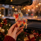 Acrylic Goat Christmas Ornament – Rhinestone Hanging Pendant Christmas Tree Ornament Richie's