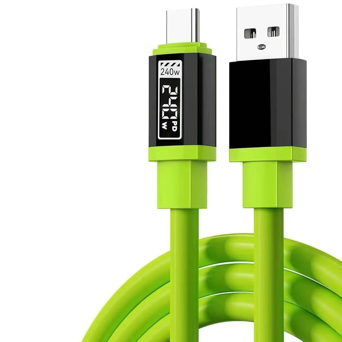 FUCHU 240W USB-C Fast Charging Cable with LED Power Display USB-C Charging Cable Richie's USB A-Type C 1.5m