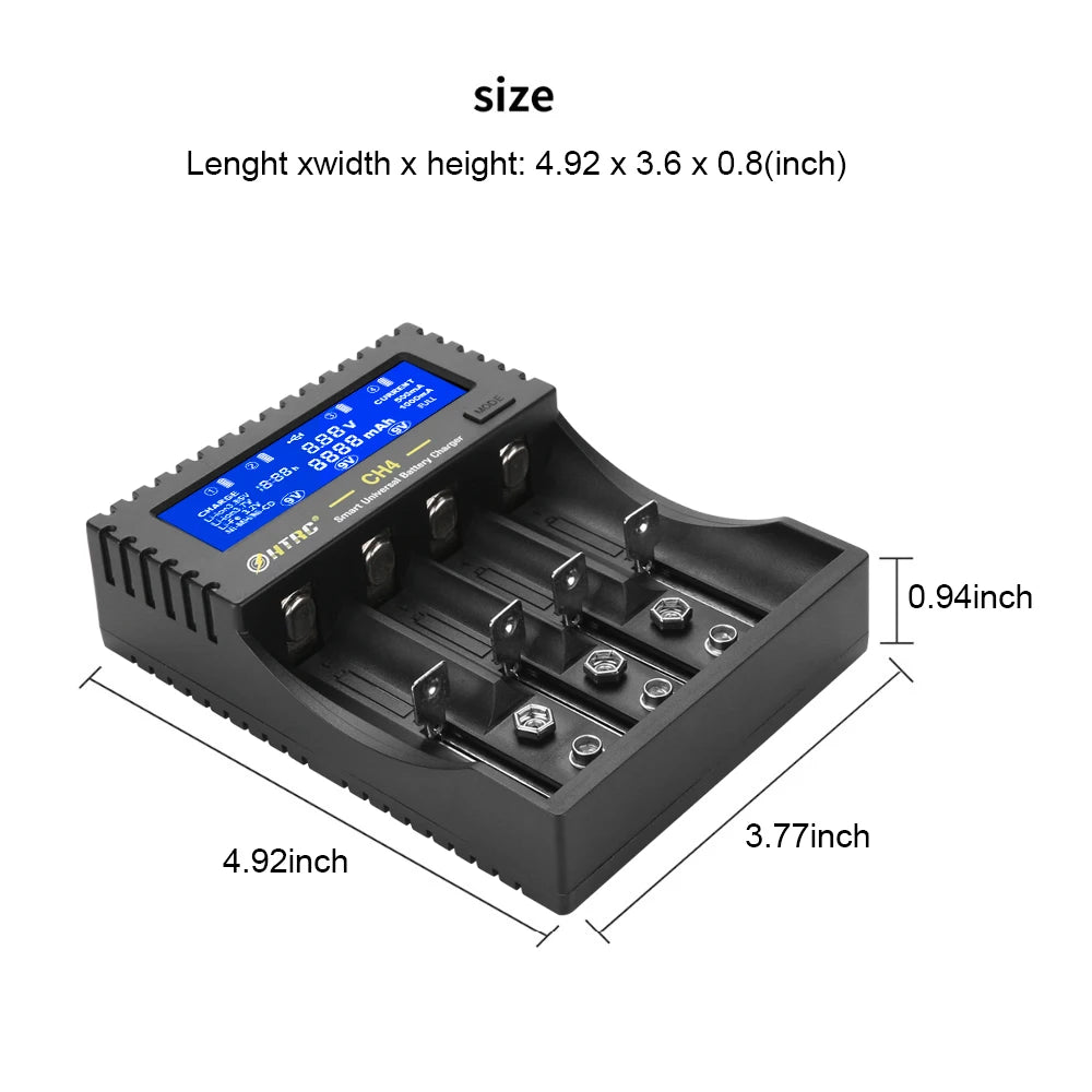 HTRC CH4 Smart Charger – 18650 26650 AA AAA Li-ion NiMH Smart Battery Charger Richie's