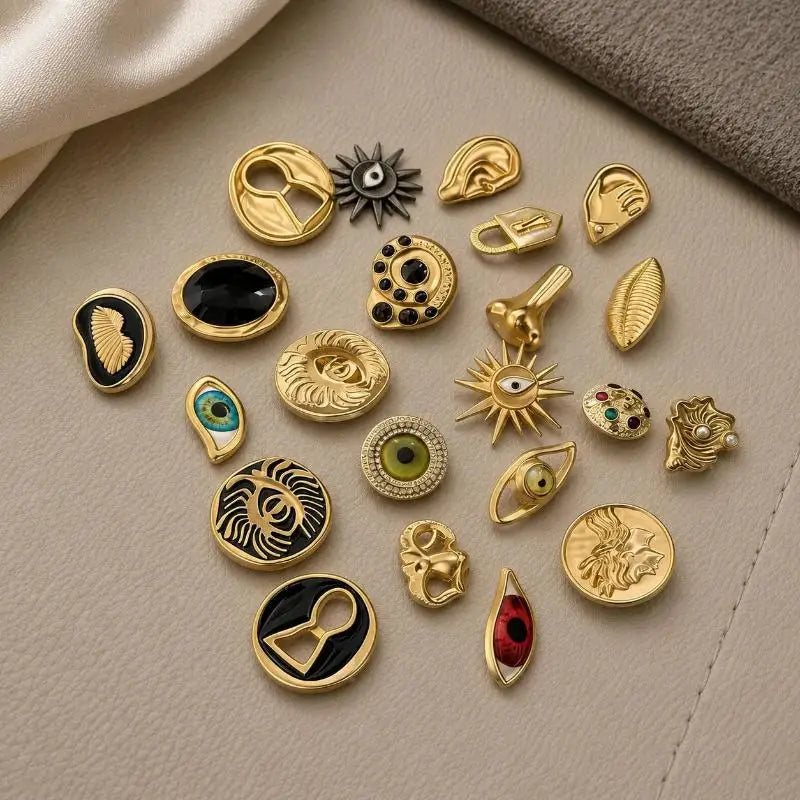 Eye-Shaped Shank Button – Creative Alloy Sweater Accessory Shank Button Richie's