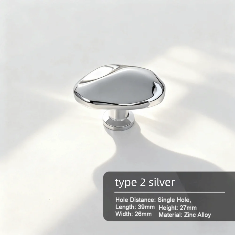 Zinc Alloy Cabinet Handles & Drawer Knobs – Gold/Silver Cabinet Hardware Richie's type 2 silver
