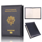 France Passport Cover PU Leather Travel Wallet Card Holder Passport Travel Wallet Richie's
