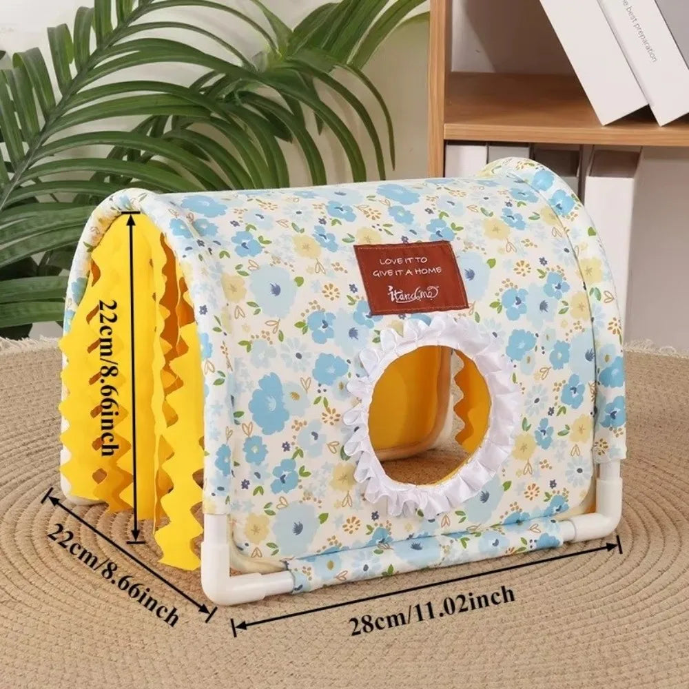 Floral Tassel Tunnel Nest Shelter – Hamster Guinea Pig Rabbit Small Pet Shelter Richie's