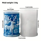 Christmas Silicone Mold – DIY Candles, Gypsum & Ornaments Silicone Craft Mold Richie's deer 1pc
