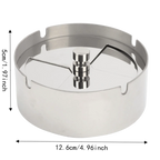 2-Pack Stainless Steel Windproof Ashtray with Lid & Cover Tabletop Ashtray Set Richie's