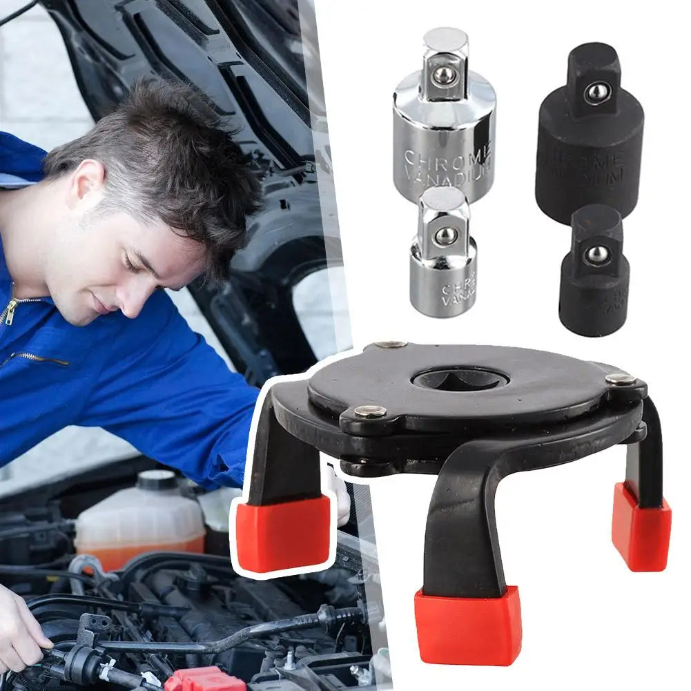 Universal 3-Jaw Oil Filter Wrench Tool 58–100mm | 3/8" Drive Oil Filter Wrench Richie's