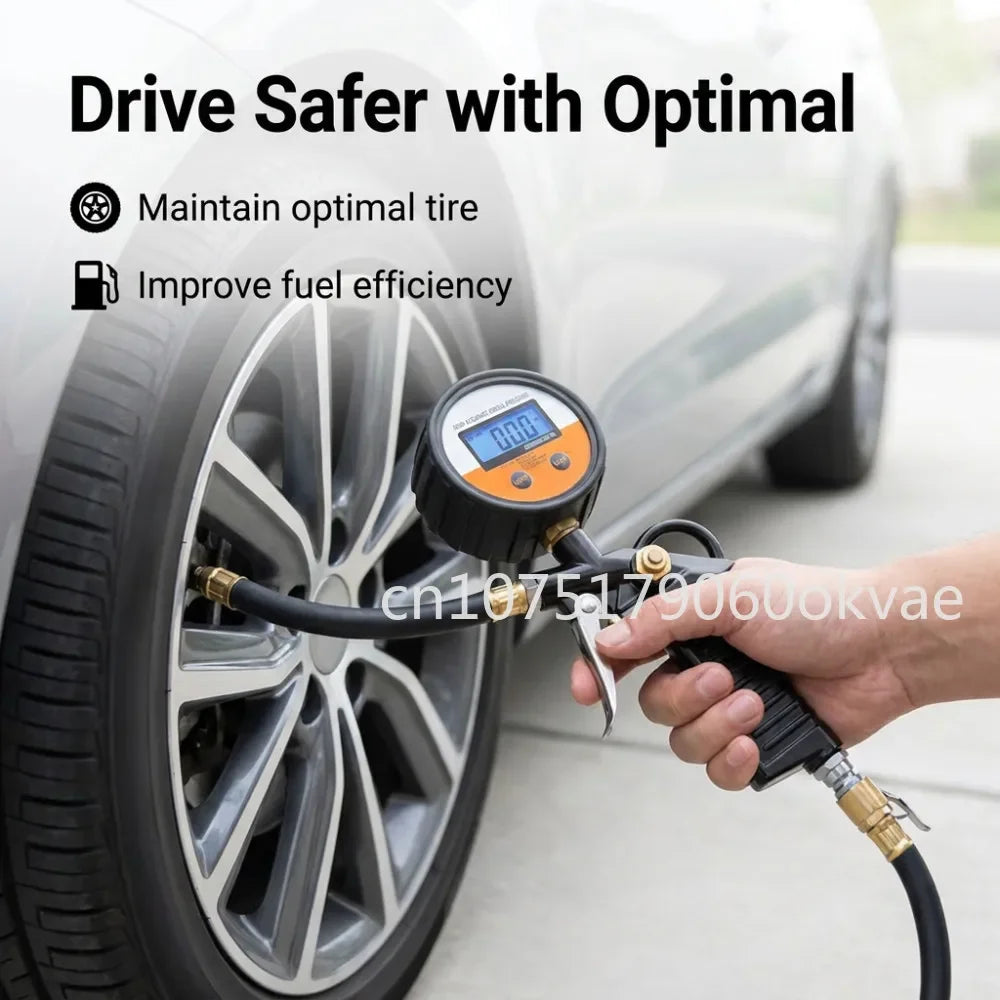Digital Tire Pressure Gauge & Inflator Gun 0–255 PSI Backlit LCD Tire Inflator Gauge Richie's Default Title