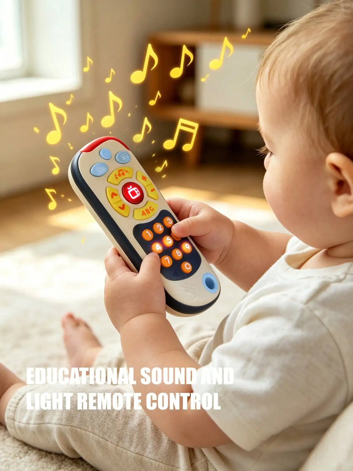 Baby TV Remote Control Toy – Light, Sound & Number Learning Baby Learning Toy Richie's