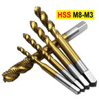 HSS Titanium Spiral Flute Thread Tap M3 M4 M5 M6 M8 Metric Thread Tap Richie's